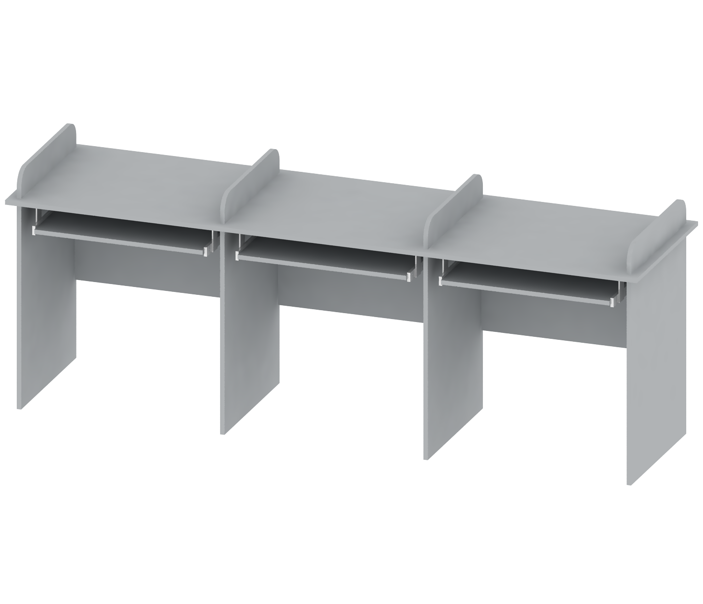 Стол компьютерный на три рабочих места