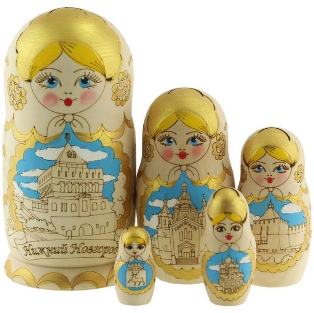 Матрешка Нижний Новгород 5-и кукольная 150*70