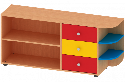 Игровой стеллаж 1300х340х600 мм.