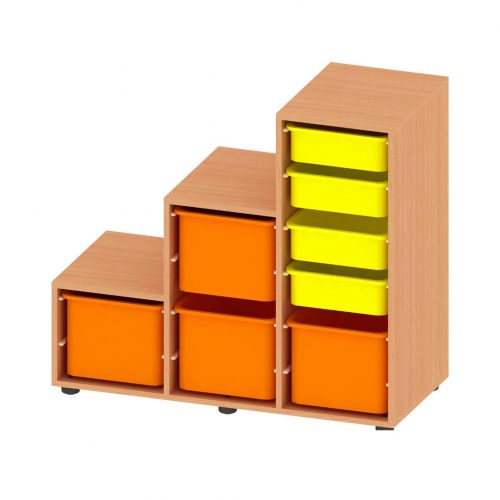 Стойка для пособий с ящиками 976х886х430 мм.