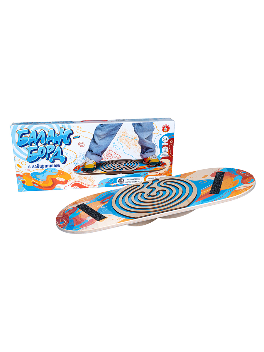 Скейт балансир для детей «Баланс Борд» с лабиринтом (одна точка опоры)